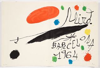 Joan Miro Signed Lithograph 1964 Book Cover 1/100