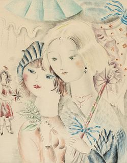 Mily Possoz Drypoint Young Girls With a Parasol II