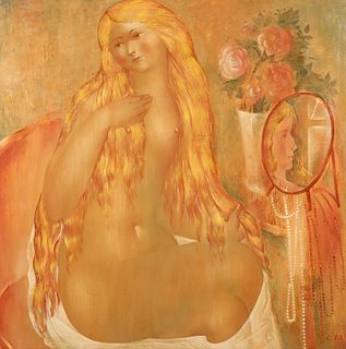 Ivan Sandyrev Girl With Golden Hair 1978 Oil on Canvas