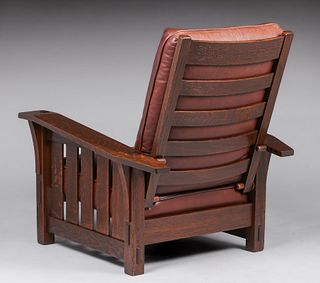 Gustav Stickley #369 Slatted Morris Chair c1912