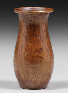 Jauchen's Old Copper Shop - San Francisco Hammered Copper Vase c1915