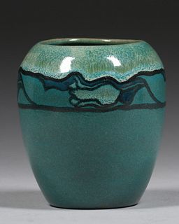 Paul Revere Pottery Tulip Decorated Vase 1920