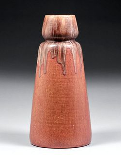 Large Richard Mutz - Berlin Stoneware Drip Glaze Vase c1905
