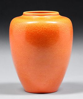Pilkington Pottery Orange Lustre Vase c1920s