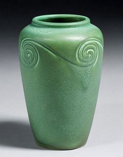 Rookwood Pottery #938C Matte Green Z-Line Vase 1906