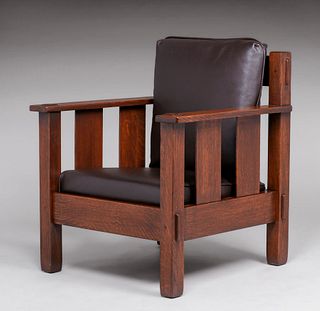 Stickley Brothers Slatted Armchair c1910