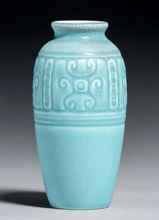 Rookwood Pottery #2888 Matte Turquoise Vase 1925