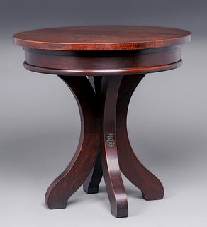 RoycroftÂ #079 1/2 30"d Lamp Table c1910