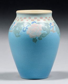 Rookwood Pottery Margaret Helen McDonald Floral Vellum Vase 1921