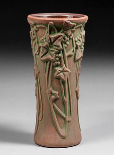 Peters & Reed Moss Aztec Vase c1910s