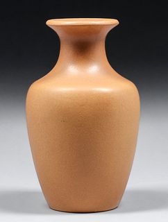 Teco Pottery Matte Brown Vase c1910