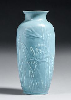 Rookwood Pottery #6870 Matte Blue Vase 1945