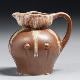 Denbac Pottery - French Drip Glaze Pitcher c1910