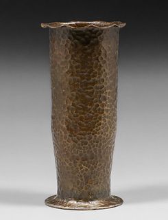 Arts & Crafts Hammered Copper Vase c1910