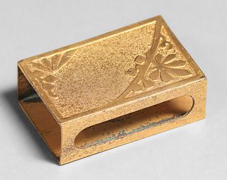 Silvercrest Gold Dore Matchbox Holder c1920s