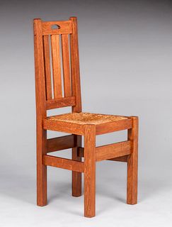 Stickley Brothers Handle Cutout Side Chair c1910