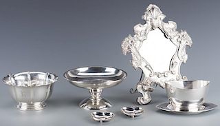 6 pcs Silver Hollowware inc. Mirror and Tiffany