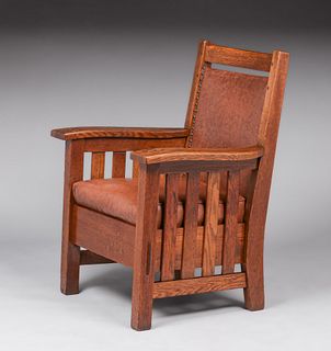 Harden Furniture Co Wavy Arm Chair c1910
