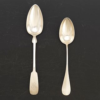 Two Silver Stuffing Spoons