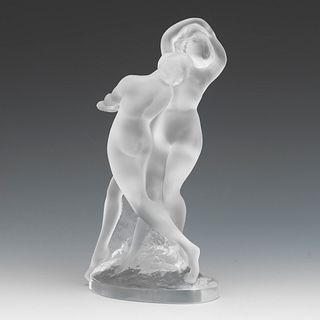 Lalique France &quot;Deux Danseus&quot; Crystal Statuette, Designed by Marc Lalique in 1942