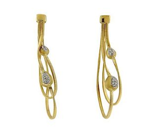 Marco Bicego 18K Gold Diamond Flexible Earrings