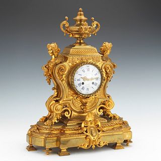 Lemerle &amp; Charpentier Neo Classical Circa 1880 Bronze Clock