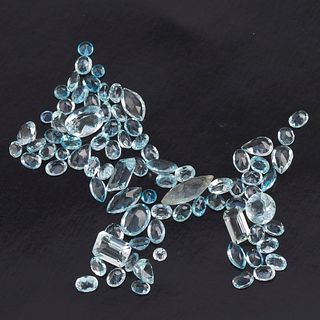 Multiple Unmounted 20.02 Carat Total Multi-Shape Aquamarine Gems 