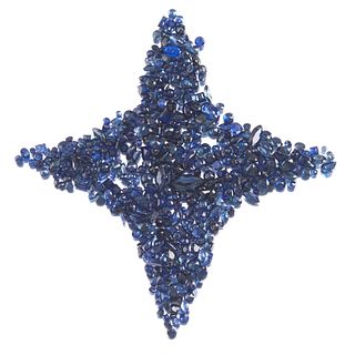 Multiple Unmounted 52.42 Total Carat Multi-Shape Blue Sapphires Gems 
