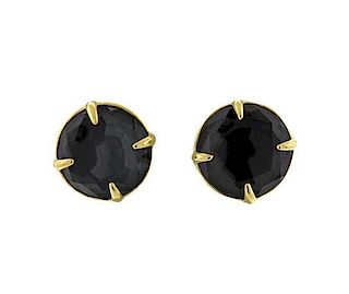 Ippolita Rock Candy 18K Gold Hematite Crystal Earrings