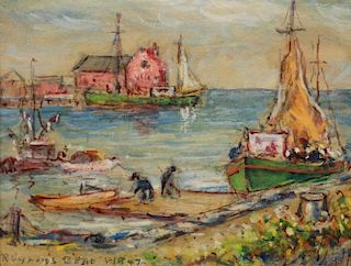 Reynolds Beal (1866 - 1951) Rockport Inner Harbor