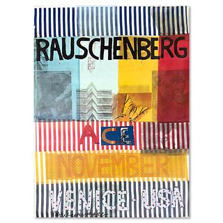 Robert Rauschenberg (1925-2008), Hand Signed Vintage Poster (51" x 71") with Letter of Authenticity.