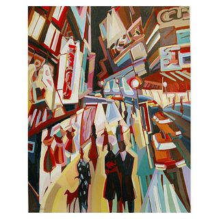Natalie Rozenbaum, "Broadway Lights" Limited Edition on Canvas, Numbered and Hand Signed with Letter of Authenticity.
