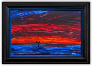 Wyland- Original Painting on Canvas "Free in the Sea"