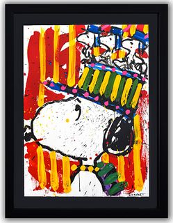 Tom Everhart- Hand Pulled Original Lithograph "Why I Donâ€™t Wear Hats"