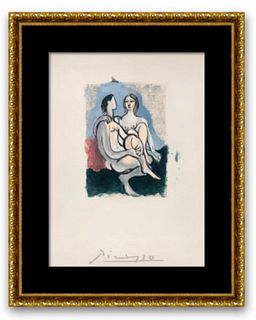 After Pablo Picasso- Lithograph on Arches Paper "La Couple"
