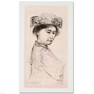 Yasmin Limited Edition Lithograph by Edna Hibel (1917-2014), Numbered and Hand Signed with Certificate of Authenticity.