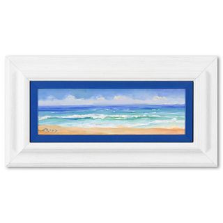 Lucelle Raad, "Beach" Framed Original Acrylic Painting on Board, Hand Signed with Letter of Authenticity.