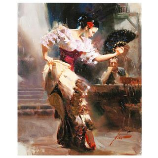 Pino (1939-2010), "The Dancer" Artist Embellished Limited Edition on Canvas, Numbered and Hand Signed with Certificate of Authenticity.
