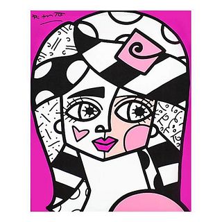 Britto, "Why" Hand Signed Limited Edition Giclee on Canvas; Authenticated.