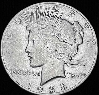 1935-S Peace Silver Dollar Fine Details