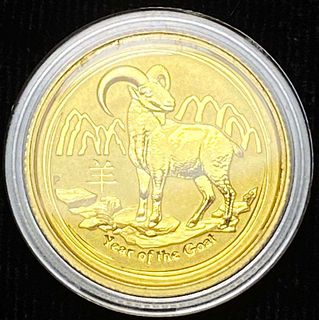 2015 Australian Year Of The Goat 1/10 ozt .9999 Gold 