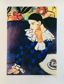 Harlequin Leaning Giclee