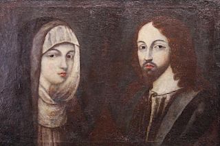 16th C. Spanish School, Mary & Jesus