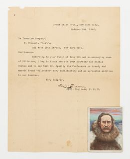 ROBERT EDWIN PEARY, SR. (1856-1920) TYPED LETTER SIGNED