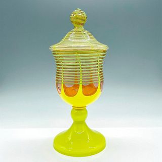 Italian Art Glass Lidded Candy Jar
