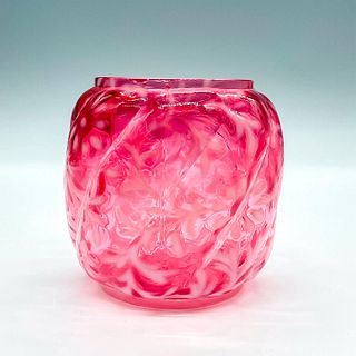 Vintage Cranberry Glass Candle Holder
