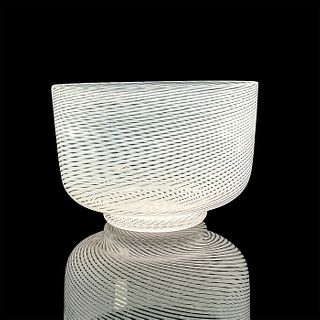 Optic Swirl Art Glass Bowl