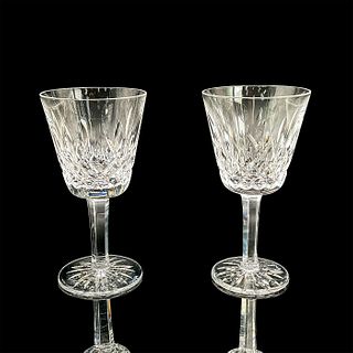 Pair of Waterford Crystal Lismore Claret Wine Glasses