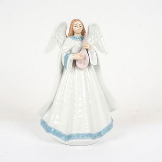 Lladro Tree Topper Glossy Figurine, Angel with Mandolin 5963