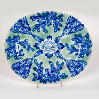 Imari Celadon Meiji Period Platter